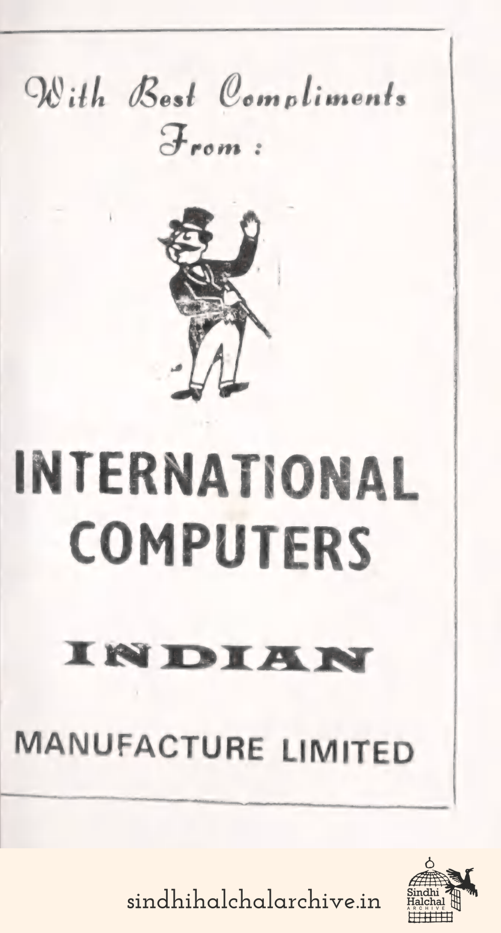 Image of AD INTERNATIONAL
COMPUTERS
INDIAN
MANUFACTURE LIMITED